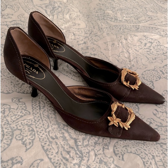 Vintage Prada Kitten Heel Pumps - Picture 1 of 3
